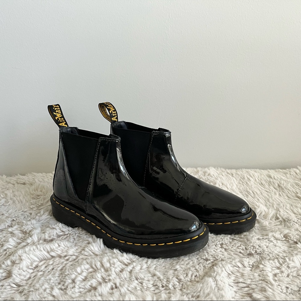 DR MARTEN Bianca patent leather boots size 6